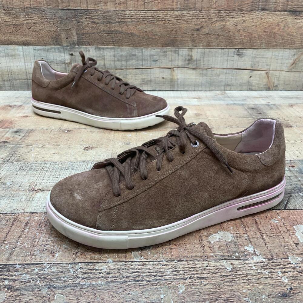 Birkenstock Shoes Mens Size 12 45 Brown Suede Casual Comfort Lace Up Sneaker